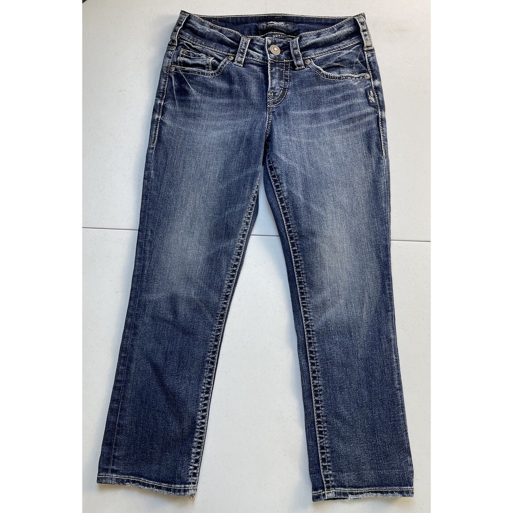 Silver Jeans Suki Capri Women's Size 26/22.5 Medium Wash Denim